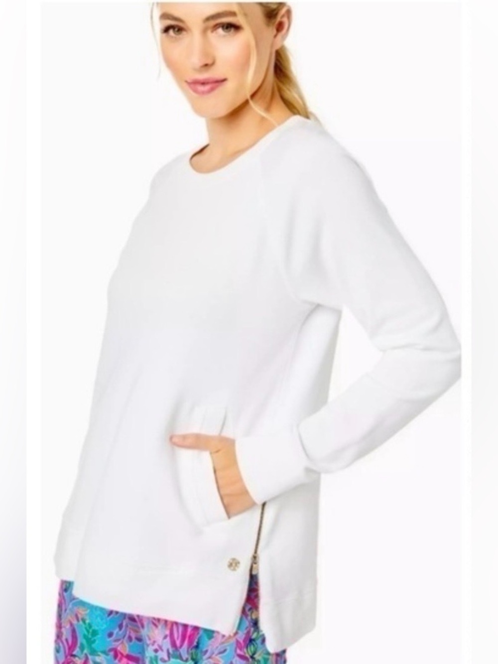 Lilly Pulitzer Beach Comber Pullover Resort White NWT SZ Med